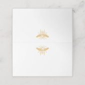 Bee- en Golden Honeycomb-patroon Plaatskaartje (Buitenkant ongevouwen)