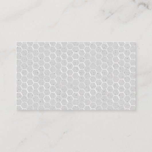 Bee en Honeycomb Gray Visitekaartje (Achterkant)