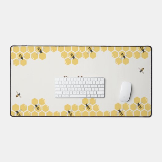 Bee- en Honeycomb-patroon Bureaumat (Keyboard & Muis)