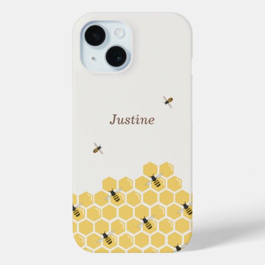 Bee- en Honeycomb-patroon Case-Mate iPhone Case (Achterkant)