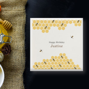 Bee- en Honeycomb-patroon Servet