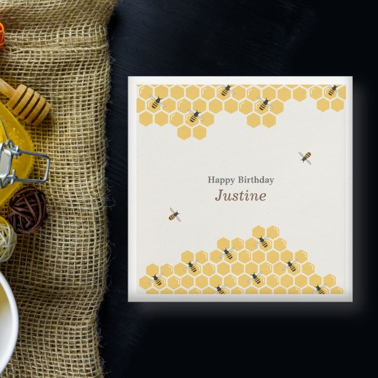 Bee- en Honeycomb-patroon Servet