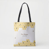 Bee- en Honeycomb-patroon Tote Bag (Voorkant)
