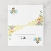 Bee- en honingkamerkaart voor bloemkool plaatskaartje (Buitenkant ongevouwen)