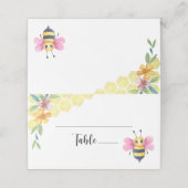 Bee- en honingkamerkaart voor bloemkool plaatskaartje (Buitenkant ongevouwen)