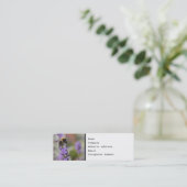 Bee en Lavender Flowers. Mini Visitekaartje (Staand voorkant)