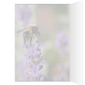 Bee en lavender Flowers, vogelkaart (Binnen (Links))