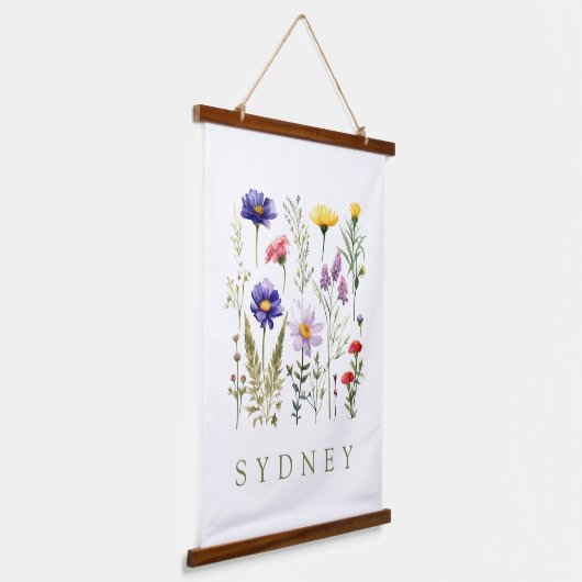  Bee en Wild Flowers modern Hangend Wandkleed (Gebogen)