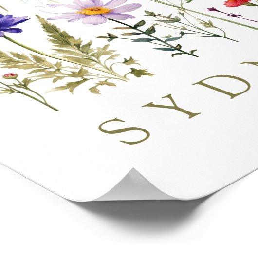  Bee en Wild Flowers modern Poster (Hoek)