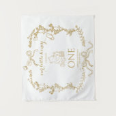 Bee First Birthday Banner Our Little Hunny Wandkleed (Voorkant)