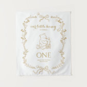 Bee First Birthday Banner Our Little Hunny Wandkleed (Voorkant)