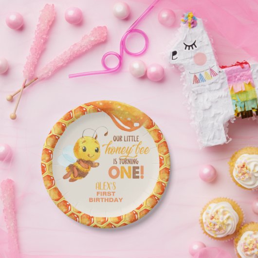 Bee First Birthday Bord - Custom (Feest)