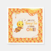 Bee First Birthday Napkin Servet (Voorkant)