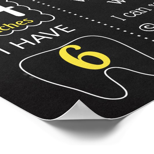 Bee First Birthday Party chalkboard boy girl Poster (Hoek)