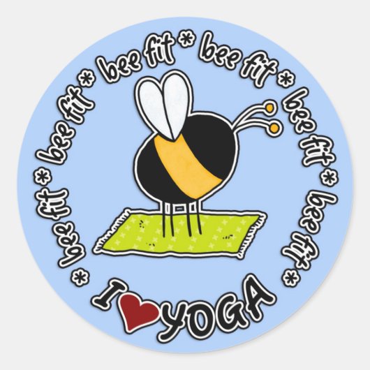 Bee Fit - Yoga sticker (Voorkant)