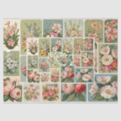 Bee Floral anjer sinaasappel decoupage Tissuepapier (Voorkant)