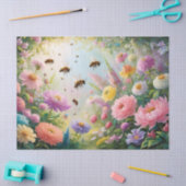 Bee Floral anjer sinaasappel decoupage Tissuepapier (Craft)