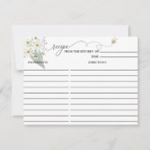 Bee Floral | Bruiloftrecept kaart (Voorkant)