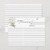 Bee Floral | Bruiloftrecept kaart (Voorkant / Achterkant)