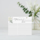 Bee Floral | Bruiloftsreceptenkaart Kaart (Staand voorkant)