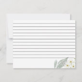 Bee Floral | Bruiloftsreceptenkaart Kaart (Achterkant)