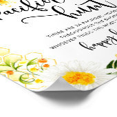 Bee floral daisy pacifier jachtwedstrijd baby show poster (Hoek)