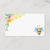 Bee floral - hoe groot is mama's buik? informatiekaartje (Achterkant)