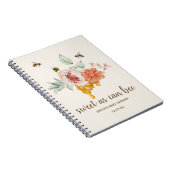 Bee Floral Honeycomb Baby shower Guest Notitieboek (Rechterzijde)