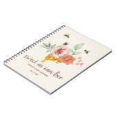 Bee Floral Honeycomb Baby shower Guest Notitieboek (Linkerzijde)