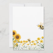 Bee Floral Onze kleine honingbij wordt een Kaart (Achterkant)