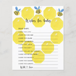 Bee floral party game | wensen voor baby