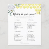 Bee floral wat zit er in je handtas? (Voorkant)