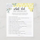 Bee floral What has been groom say bridal game (Voorkant)