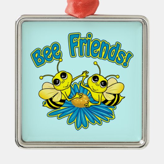 Bee Friends Metalen Ornament (Voorkant)