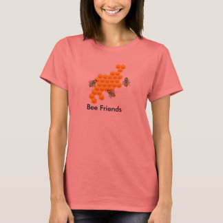 Bee Friends Womans Ringer T-shirt