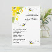 Bee Garden Baby Shower-uitnodigingen Kaart (Staand voorkant)