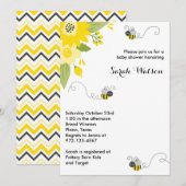 Bee Garden Baby Shower-uitnodigingen Kaart (Voorkant / Achterkant)