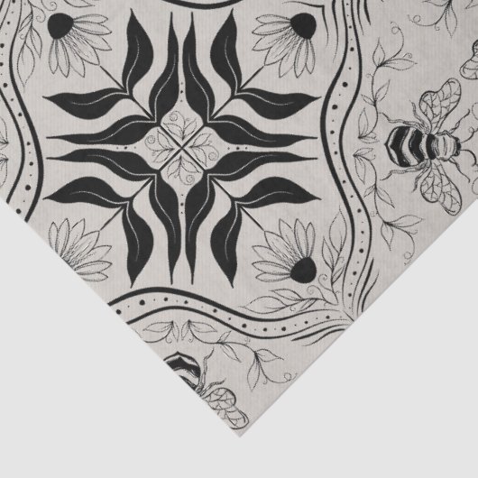 Bee Garden Tissuepapier (Detail)