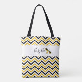 Bee, geel, wit en zwart Tas (Achterkant)