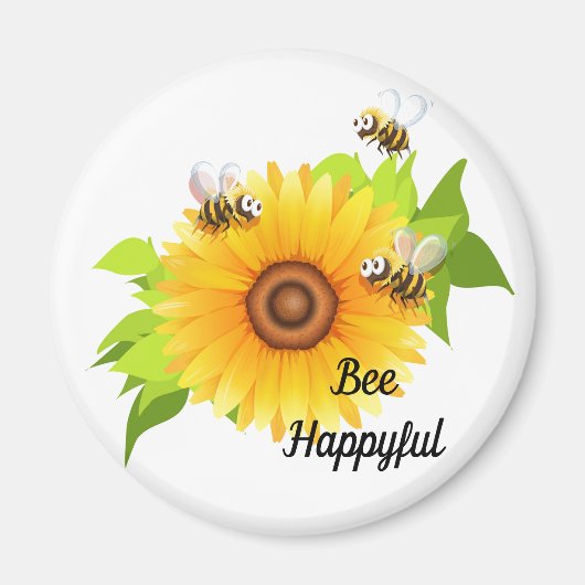 Bee Gelukkig Magnet (Voorkant)