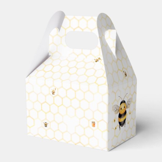 Bee Gender Neutral Sweet Baby shower Dank u Bedankdoosjes (Achterkant)