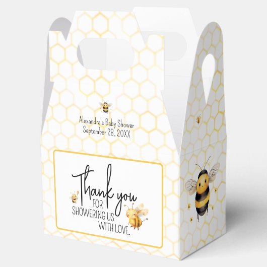 Bee Gender Neutral Sweet Baby shower Dank u Bedankdoosjes (Geopend)