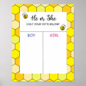 Bee gender onthullen stemcomité poster (Voorkant)