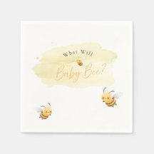 Bee Gender Reveal Napkins What Will Baby Bee