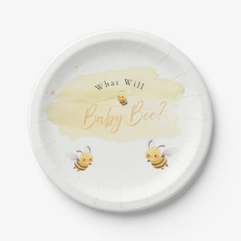 Bee Gender Reveal Party Plates What Will Baby Bee Papieren Bordje