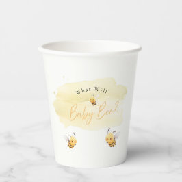 Bee Gender Reveal Party What Will Baby Bee Papieren Bekers