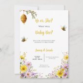 Bee Gender Reveal • What Will Baby Bee Kaart (Voorkant)