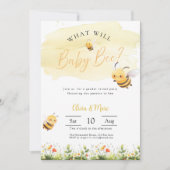 Bee Gender Reveal • What Will Baby Bee Kaart (Voorkant)