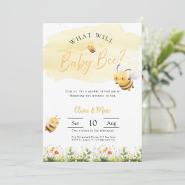 Bee Gender Reveal • What Will Baby Bee Kaart
