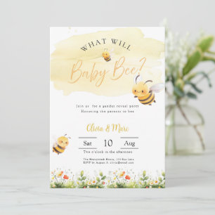 Bee Gender Reveal • What Will Baby Bee Kaart